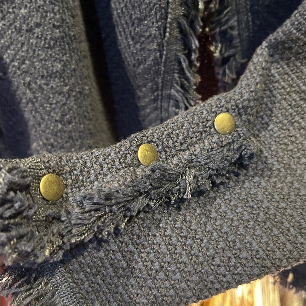 NIC+ZOE Women's Textured Blue sweater Blazer - Picture 5 of 5